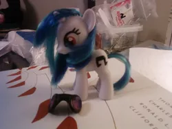 Size: 640x480 | Tagged: artist:dippindot, brushable, custom, derpibooru import, goggles, irl, photo, safe, solo, toy, vinyl scratch