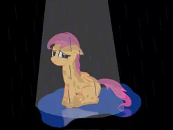 Size: 4320x3240 | Tagged: abandoned, artist:shadowhooves89, crying, derpibooru import, mud, older, rain, sad, safe, scootalone, scootaloo