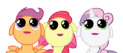 Size: 6797x2901 | Tagged: apple bloom, artist:sofunnyguy, derpibooru import, faic, safe, scootaloo, simple background, sweetie belle, transparent background, vector