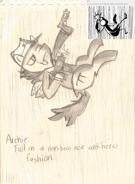 Size: 1700x2320 | Tagged: artist:archimedesogle, derpibooru import, oc, oc:archimedes ogle, problem sleuth, safe, traditional art, unofficial characters only