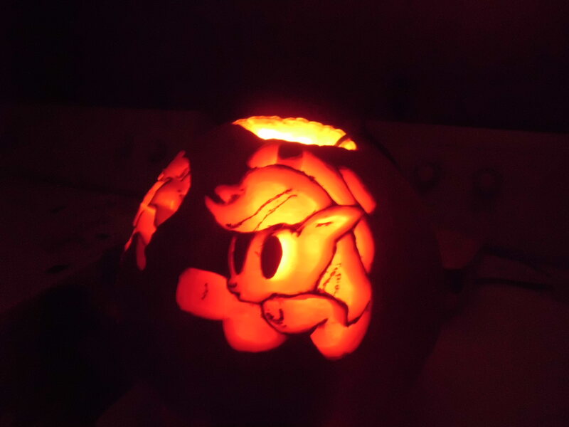 Size: 4320x3240 | Tagged: applejack, artist:leafgrowth, derpibooru import, halloween, holiday, jack-o-lantern, pumpkin, safe