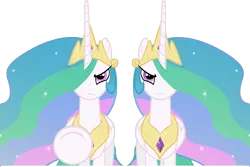 Size: 9000x6000 | Tagged: absurd resolution, artist:lazypixel, clone, derpibooru import, princess celestia, safe, serious face, simple background, thread, transparent background, vector