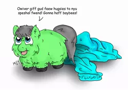 Size: 900x637 | Tagged: artist:meh, blanket, derpibooru import, fluffy pony, fluffy pony original art, safe, special hugs