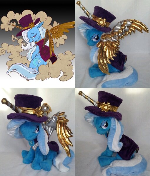 Size: 1024x1205 | Tagged: safe, artist:agatrix, derpibooru import, trixie, pony, unicorn, female, irl, mare, photo, plushie, solo, steampunk