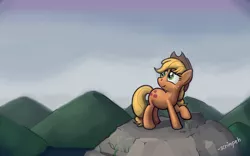 Size: 1920x1200 | Tagged: safe, artist:scrimpeh, derpibooru import, applejack, earth pony, pony, solo