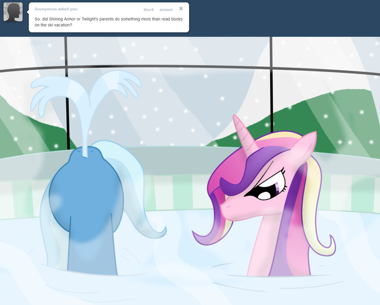 Size: 1280x1028 | Tagged: ask, ask stalker trixie, derpibooru import, princess cadance, safe, trixie