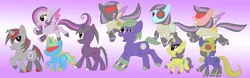 Size: 1459x454 | Tagged: artist:rosey-raven, blackarachnia, blitzwing, decepticon, derpibooru import, lugnut, megatron, ponified, safe, shockwave, soundwave, starscream, swindle, transformers, transformers animated