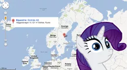 Size: 1052x576 | Tagged: artist:gageki, derpibooru import, equestria, google maps, meta, obligatory pony, pretoria, rarity, safe, sweden