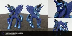 Size: 1500x750 | Tagged: artist:bardiel83, custom, derpibooru import, irl, photo, princess luna, repaint, safe, solo, toy