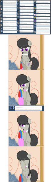 Size: 1010x3617 | Tagged: safe, artist:erthilo, derpibooru import, octavia melody, earth pony, pony, ask octavia, ask, bipedal, comic, facehoof, female, mare, solo, tumblr