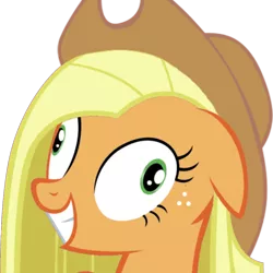 Size: 546x546 | Tagged: applejack, applemena, contemplating insanity, cowboy hat, derpibooru import, edit, hat, insanity, insanity face, pinkamena diane pie, safe, snapplejack, stetson, straight hair