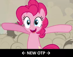 Size: 760x594 | Tagged: a canterlot wedding, calibri, derpibooru import, disguise, disguised changeling, doomie, edit, edited screencap, exploitable meme, juxtaposition bait, meta, otp, pinkie pie, safe, screencap, solo