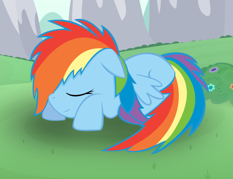 Size: 2325x1793 | Tagged: artist:rexen95, derpibooru import, filly, rainbow dash, safe, sleeping