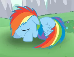 Size: 2325x1793 | Tagged: artist:rexen95, derpibooru import, filly, rainbow dash, safe, sleeping