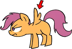 Size: 1187x804 | Tagged: artist:strangiesleepy, derpibooru import, safe, scootaloo, scootaloo can't fly