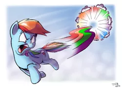 Size: 700x503 | Tagged: artist:tobibrocki, derpibooru import, rainbow dash, safe, sonic rainboom, this will end in tears, wingless