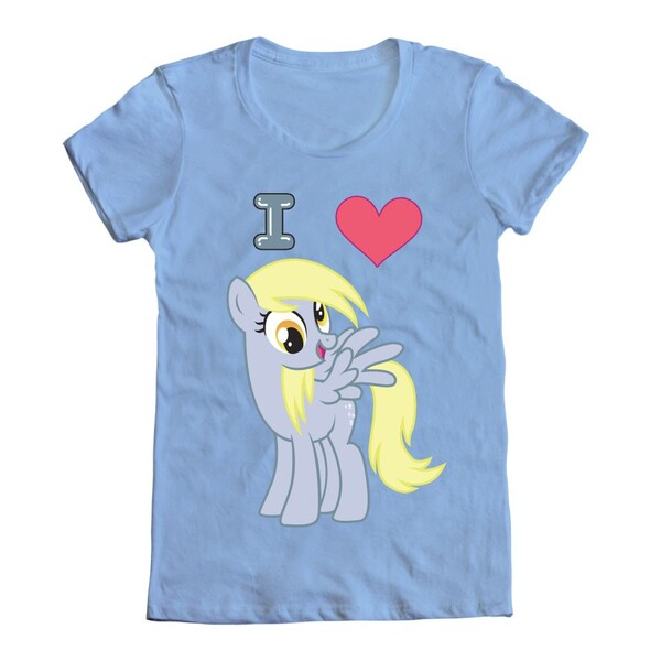 Size: 1000x1000 | Tagged: safe, derpibooru import, official, derpy hooves, pegasus, pony, clothes, female, heart, irl, mare, merchandise, photo, shirt, welovefine