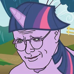 Size: 890x890 | Tagged: costanza face, derpibooru import, george costanza, glasses, safe, twilight sparkle