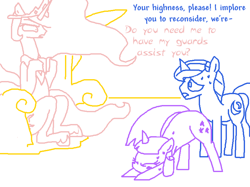 Size: 800x600 | Tagged: and that's how twilight sparkle was made, artist:the weaver, breeding, derpibooru import, edit, face down ass up, night light, nightvelvet, princess celestia, questionable, rape by proxy, simple background, twilight velvet, voyeurism, white background