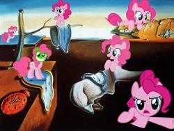 Size: 1024x768 | Tagged: derpibooru import, pinkie pie, safe, salvador dalí, surreal, the persistence of memory