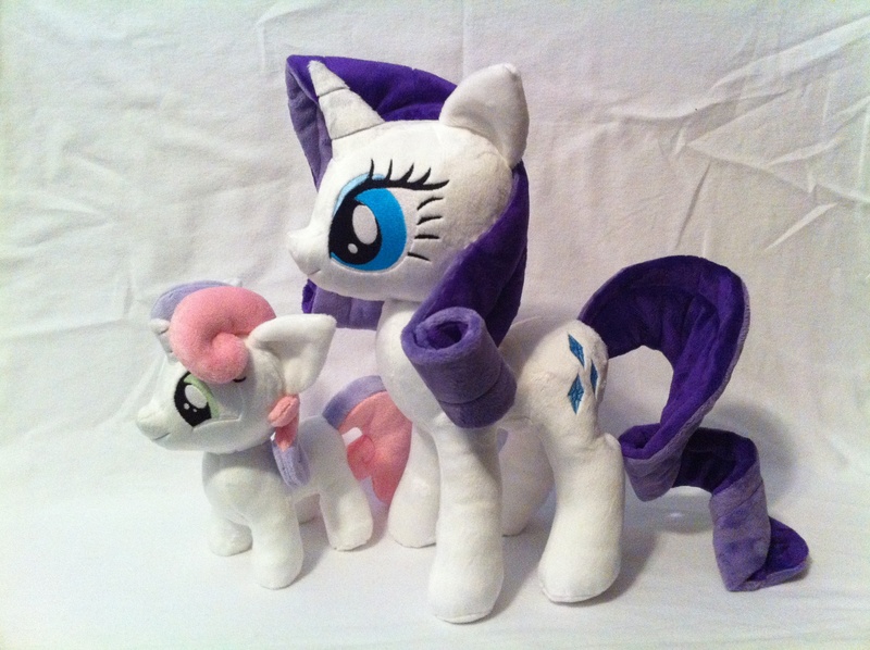 Size: 2592x1936 | Tagged: safe, artist:planetplush, derpibooru import, rarity, sweetie belle, pony, irl, photo, plushie