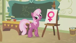 Size: 1280x720 | Tagged: cheerilee, cheerilee's clipboard meme, derpibooru import, exploitable meme, meme, ponyville schoolhouse, safe, solo