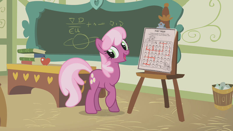 Size: 1280x720 | Tagged: cheerilee, cheerilee's clipboard meme, derpibooru import, exploitable meme, maze, meme, ponyville schoolhouse, safe, solo