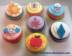 Size: 740x575 | Tagged: artist:dahli-lama, cupcake, custom, cutie mark, derpibooru import, food, food art, irl, photo, safe