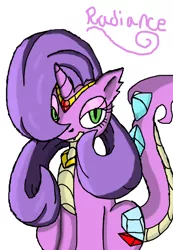 Size: 744x1073 | Tagged: artist:reneesdetermination, derpibooru import, dracony, dragicorn, hybrid, interspecies, interspecies offspring, oc, oc:radiance, offspring, original species, parent:rarity, parent:spike, parents:sparity, safe, simple background, solo, unofficial characters only, white background