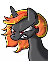 Size: 287x367 | Tagged: safe, derpibooru import, oc, oc:incendia, unofficial characters only, pony, unicorn, fanfic, fanfic:antipodes, angry, solo