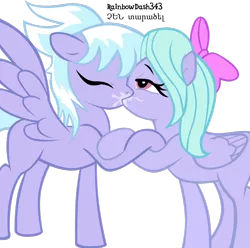 Size: 1280x1270 | Tagged: artist:rainbowdash343, blank flank, cloudchaser, derpibooru import, drool, eyes closed, female, flitter, incest, kissing, lesbian, pegacest, simple background, sloppy kissing, source needed, suggestive, transparent background, twincest, vector