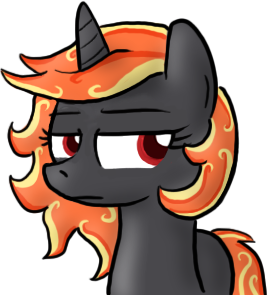 Size: 270x295 | Tagged: safe, derpibooru import, oc, oc:incendia, unofficial characters only, pony, unicorn, fanfic, fanfic:antipodes, annoyed, colored pupils, irritated, looking away, simple background, solo, transparent background