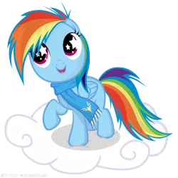 Size: 7000x7006 | Tagged: absurd resolution, artist:eugene-joe-c, clothes, cloud, cute, derpibooru import, filly, rainbow dash, safe, scarf, simple background, transparent background, vector