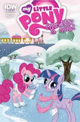 Size: 338x512 | Tagged: artist:stephbuscema, comic, cover, derpibooru import, idw, official, pinkie pie, safe, twilight sparkle