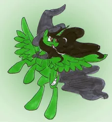 Size: 608x667 | Tagged: safe, artist:frankilew, derpibooru import, ponified, alicorn, pony, elphaba, the wizard of oz, wicked, wicked witch of the west