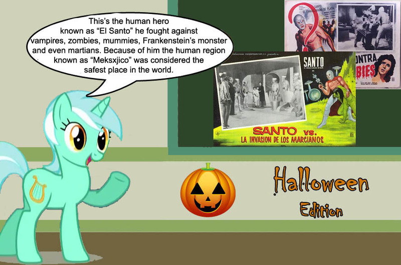 Size: 887x588 | Tagged: chalkboard, derpibooru import, el santo, halloween, human studies101 with lyra, lyra heartstrings, meme, safe