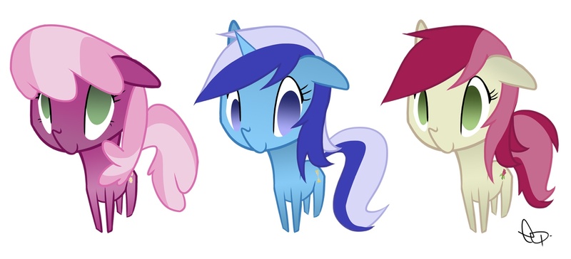 Size: 1645x748 | Tagged: artist:yikomega, cheerilee, derpibooru import, minuette, roseluck, safe