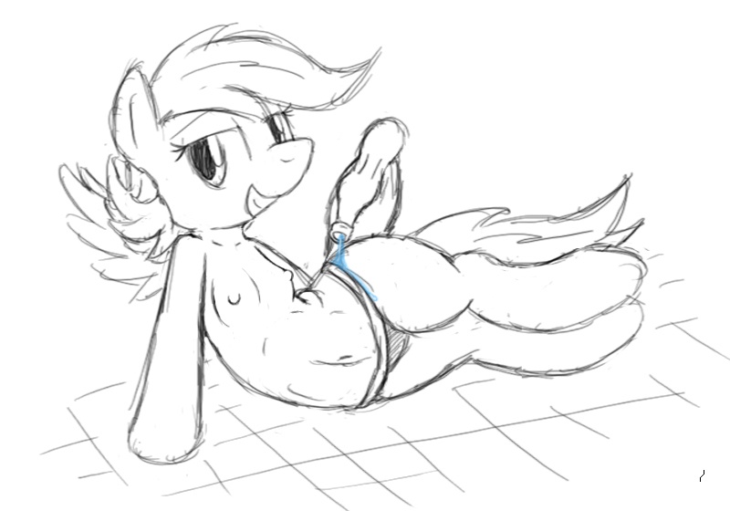 Size: 800x560 | Tagged: anthro, artist:tg-0, breasts, chestbreasts, delicious flat chest, derpibooru import, foalcon, misplaced boobs, nipples, nudity, pose, questionable, scootaflat, scootaloo, water