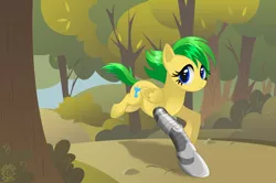 Size: 1482x982 | Tagged: safe, artist:nabbiekitty, derpibooru import, oc, oc:gold star, unofficial characters only, cyborg, pegasus, pony, amputee, automail, female, mare, prosthetic leg, prosthetic limb, prosthetics, solo