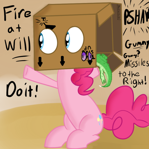 Size: 800x800 | Tagged: artist:cosmonaut, derpibooru import, gummy, pinkie pie, safe, silly