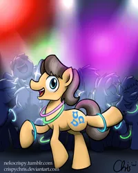 Size: 2000x2500 | Tagged: artist:nekocrispy, caramel, caramel is awesome, derpibooru import, glow rings, glowstick, party, rave, safe