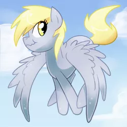 Size: 1000x1000 | Tagged: dead source, safe, artist:shufflestripes, derpibooru import, derpy hooves, pegasus, pony, female, mare, scrunchy face, solo