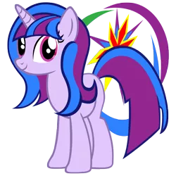 Size: 6480x6480 | Tagged: safe, artist:aeroytechyon-x, derpibooru import, oc, oc:andrea sparkle, unofficial characters only, pony, unicorn, absurd resolution, cutie mark, magical lesbian spawn, offspring, parent:rainbow dash, parent:twilight sparkle, parents:twidash, simple background, solo, transparent background