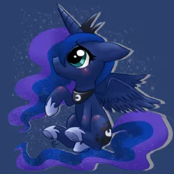 Size: 600x600 | Tagged: artist:mahoxyshoujo, chibi, derpibooru import, princess luna, safe, solo