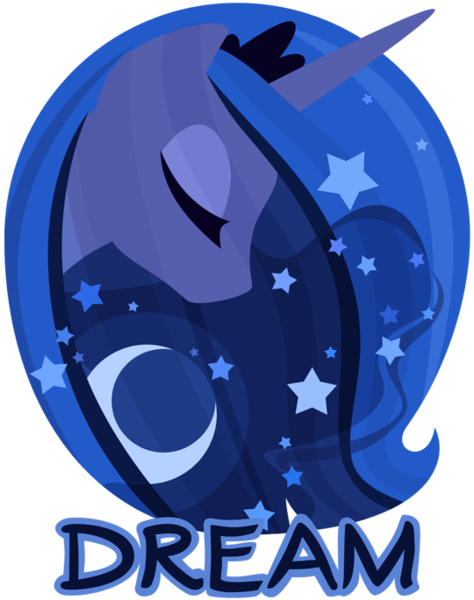 Size: 540x684 | Tagged: source needed, safe, artist:gingermint, artist:icekatze, derpibooru import, princess luna, alicorn, pony, eyes closed, female, horn, lineless, mare, simple background, solo, text, transparent background