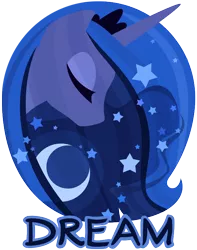 Size: 540x684 | Tagged: source needed, safe, artist:gingermint, artist:icekatze, derpibooru import, princess luna, alicorn, pony, eyes closed, female, horn, lineless, mare, simple background, solo, text, transparent background