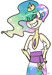 Size: 546x792 | Tagged: artist:soullessteddybear, derpibooru import, humanized, princess celestia, safe, solo