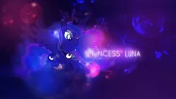 Size: 1366x768 | Tagged: artist:bommster, derpibooru import, princess luna, safe, solo, wallpaper