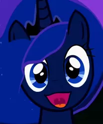 Size: 303x366 | Tagged: bust, derpibooru import, faic, go to bread, looking at you, open mouth, ponyface, portrait, princess luna, reaction image, safe, smiling, solo