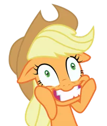 Size: 823x971 | Tagged: applejack, clock is ticking, derpibooru import, edit, insanity, safe, snapplejack, twilight snapple